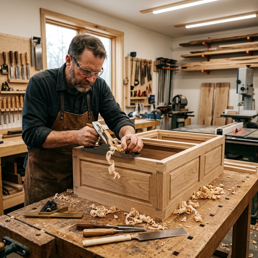 Wood Glazer team performing precision carpentry and finishing work